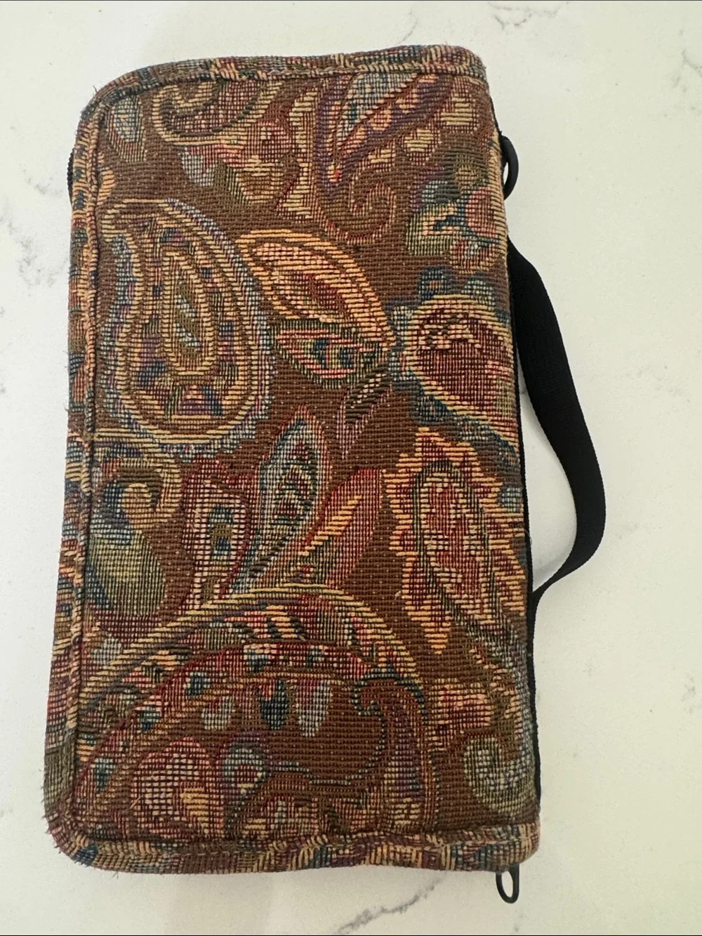 Vintage L.L. Bean Brown Paisley Travel Organizer